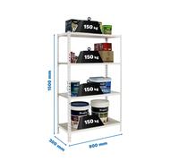 Estantería SIMONRACK SIMONRACK SimonrackMaderclick mini 4/300 1500 blanco/madera