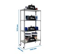 Estantería SIMONRACK SIMONRACK SimonrackMaderclick mobile superplus 4/500 1500 gris/ma