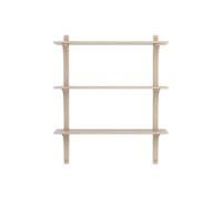 Estantería Sueca Levi 90, Latón Mediano/roble Pigmentado en Blanco