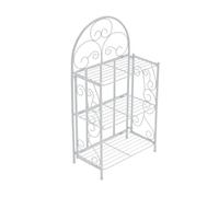 Estantería versátil rosa metal blanco 24x45.5x81.5 cm