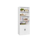 Estantería vertical de madera con puerta Blanco Nube