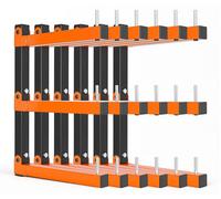 Estantería VEVOR de 6 brazos con 3 niveles, estante plegable de madera para almacenamiento, capacidad de 50 kg por nivel, estante de metal para montaje en pared, ideal para talleres, almacenes, garaje