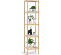 Estantería VEVOR para esquinas, con 5 niveles, estantería de bambú, ideal para libros, soporte independiente para flores y plantas, perfecta para baños, dormitorios y oficinas