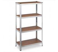 Estanterías Almacenaje de 4 Niveles, Estantería Metálica, Modular, Garaje, Almacén, Trastero, Cocina, Carga de 875 kg, 30 x 70 x 140 cm, Plata ,nave