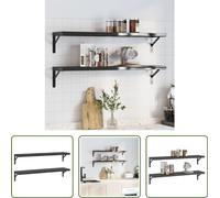 Estanterías modulares "Living Store", 2 unidades, 100 x 23,5 cm, color , acero inoxidable
