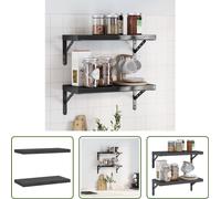 Estanterías modulares "Living Store", 2 unidades, 50x23,5x3 cm, color , acero inoxidable