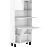 Estanterías plegables para escritorio, estanterías HOMI, muebles para oficina en casa, mesa de pared, mesa para ordenador, mesa para portátil, mesa plegable, color blanco brillante