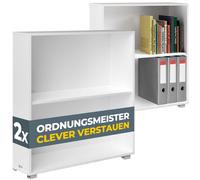 Estanterías Vela set de 2 blanco 77x60x28cm