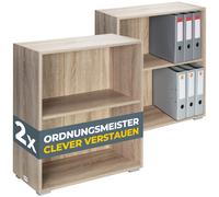 Estanterías Vela set de 2 color roble 77x60x28cm