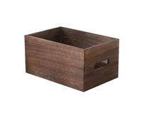 Estantes de almacenamiento Caja organizadora de discos vinilo, estantería madera con mostrador Retro, caja almacenamiento asas Estantería(Pequeño)