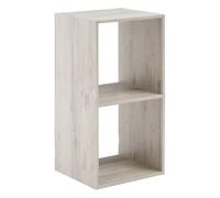 Estantes de madera 2 cuadrados de mezcla gris