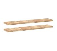 Estantes Flotantes 2 Uds Madera Acacia Sin Tratar 160x30x4 Cm Vidaxl