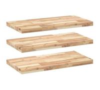 Estantes Flotantes 3 Uds Madera Acacia Sin Tratar 80x40x4 Cm Vidaxl