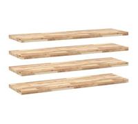 Estantes Flotantes 4 Uds Madera Acacia Sin Tratar 120x40x4 Cm Vidaxl