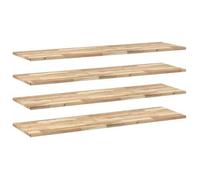 Estantes Flotantes 4 Uds Madera Acacia Sin Tratar 160x40x2 Cm Vidaxl