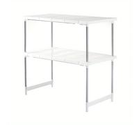 Estantes para encimera de cocina, organizadores y almacenamiento de gabinetes, organizador de estantes de almacenamiento para despensa, organizador de gabinetes de cocina, blanco monocapa-B