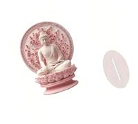 Estatua budista acrílica 2D con base, figura plana de Budas, escultura de mesa, decoración espiritual, decoración de oficina, escritorio