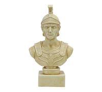 Estatua de soldado romano con casco centurión, escultura de yeso duro, hecha a mano en Grecia, decoración militar, 22 cm