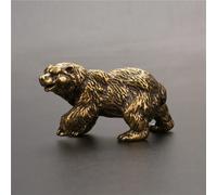 Estatuilla de oso Polar de latón macizo, estatua de oso marrón de cobre puro, adorno, decoración de escritorio en miniatura para el hogar y la Oficina, 1 ud. 1 pc