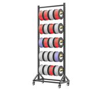 Este Estante para bobinas de Alambre con Ruedas, Estante de Almacenamiento de filamento para Impresora 3D, dispensador de Alambre/Cable de Acero Laminado, para Uso Industrial eléctrico y min