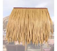 Este Rollo de Hierba de Palma sintética, Paneles de Techo de Paja de plástico, Teja de Palma simulada, Techo de Paja Artificial para decoración de pérgola, casa de Madera (50x50cm (19x19)-20