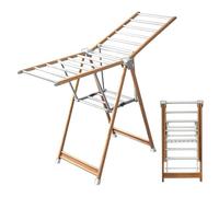 Este tendedero Independiente con alas de Gaviota Ajustables en Altura, Plegable,ustables en Altura, Plegable, de Aluminio, con tendedero para Ropa y Zapatero, Ahorra Espacio, 180 cm/5,9 pies