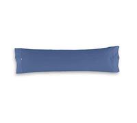 ESTELA - Funda de Almohada Combi Liso Color Azulón - 1 Pieza de 45x110 cm - 50% Algodón-50% Poliéster - 144 Hilos