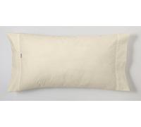 ESTELA - Funda de Almohada Combi Liso Color Crema - 1 Pieza de 45x125 cm - 50% Algodón-50% Poliéster - 144 Hilos