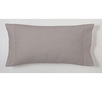 ESTELA - Funda de Almohada Combi Liso Color Plomo - 1 Pieza de 45x170 cm - 50% Algodón-50% Poliéster - 144 Hilos