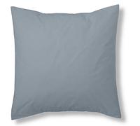 ESTELA - Funda de cojín Combi Liso Cala Color Crema - Medidas 40x40 cm. - 100% Algodón - 144 Hilos