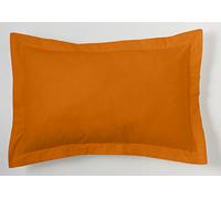 ESTELA - Funda de cojín Combi Lisos Color Ocre - Medidas 50x75+5 cm. - 50% Algodón-50% Poliéster - 144 Hilos - Acabado en pestaña