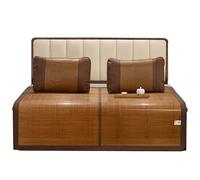 Esterilla Colchoneta de Bambú para Dormir Verano,Topper Refrescante Colchón de Ratán,Cubrecolchón Plegable Funda de Sábana de Doble Cara para Casa Escuela Dormitorio(140x200cm)