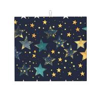 Esterilla de secado de platos a presión Estrellas Eastern Stars para encimera de cocina, almohadilla de secado para cafetera escurridor
