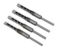 Estink Juego de 4 Brocas Cuadradas para Carpintería, Espiga Mortaja, Diámetros 11 mm, 12 mm, 12,5 mm, 12,7 mm, Acero HSS
