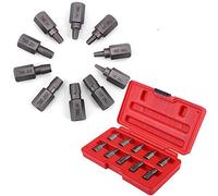 Estink Juego de Extractores de Tornillos Dañados, 10 Piezas, 3,2-10,3 mm, Cabeza Hexagonal