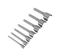 Estink Juego de Punzones para Cuero, 7 Piezas, Herramientas de Perforación Semicircular 10-40 mm, para Artesanía, Cinturones y Carteras