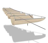 Estor enrollable retráctil Sun e Sail Wave con kit de montaje para toldo Pera con protección contra rayos UV, 0,8 x 5 m, 55