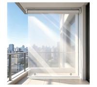 Estor Enrollable Transparente de PVC para Exteriores Pérgolas Balcones Baños Persianas Enrollables Transparentes, Impermeables a Prueba de Polvo 220 50 180 80 90 110 130 65 cm(W90cm x H100cm)