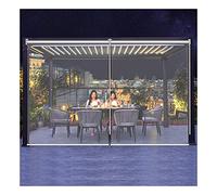 Estor enrollable transparente impermeable de PVC para exteriores, para jardín, aislamiento térmico, a prueba de polvo, protección contra la lluvia para dormitorios y baños, fácil instalación, 130 x