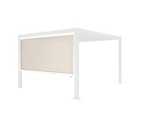 Estor lateral enrollable de aluminio y textileno para pérgola bioclimática, 3m blanco - 272x10x209 cm