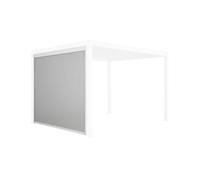 Estor lateral enrollable de aluminio y textileno para pérgola bioclimática, 3m, triomphe estor enrollable 3m, blanco, 300x300x236 cm