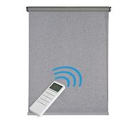 Estor Motorizado Opaco de Alta Gama Estor Enrollable Blackout con Motor y Mando. Estores Opacos eléctricos Automáticos con Batería y Acabados Premium: Contrapeso de Aluminio STORESDECO Gris 160x250 cm