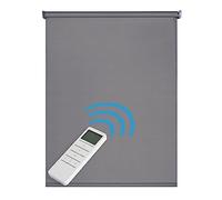 Estor Motorizado Opaco Estor Enrollable Blackout con Motor y Mando. Estores Opacos eléctricos Automáticos con Batería Oscuridad Total Estores para Ventanas y Puertas STORESDECO Gris 180x180 cm