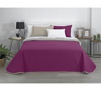 Estoralis AVA | Colcha boutí Reversible | Primavera-Verano-otoño-Invierno 100% Microfibra Extra Suave. | Gris/Fucsia | Cama 180 cm. (270 x 270 cm. AnchoxAlto) | Colcha Multiusos.