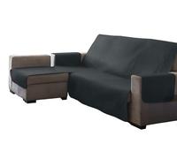 Estoralis AVA | Funda Chaise Longue Moderna | Tejido Acolchado Antracita | Chaisse Longue 290 cm Brazo Izquierdo Tamaño de Tela 290 x 255 cm (Ancho por Alto) | Protector para Todo Tipo de Sofás