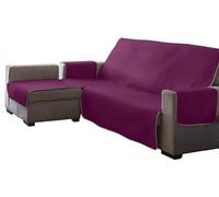 Estoralis AVA | Funda Chaise Longue Moderna | Tejido Acolchado Fucsia | Chaisse Longue 290 cm Brazo Izquierdo Tamaño de Tela 290 x 255 cm (Ancho por Alto) | Protector para Todo Tipo de Sofás