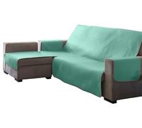 Estoralis AVA | Funda Chaise Longue Moderna | Tejido Acolchado Turquesa | Chaisse Longue 290 cm Brazo Izquierdo Tamaño de Tela 290 x 255 cm (Ancho por Alto) | Protector para Todo Tipo de Sofás