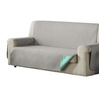 Estoralis AVA | Funda de Sofá Diseño Moderno | Tejido Acolchado Beige/Turquesa | para Sillón o Relax 1 Plaza | Tamaño de Tela 55 x 220 cm (Ancho por Alto) | Protector para Todo Tipo de Sofás