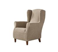 Estoralis Beta | Funda Sillon de Diseño Moderno | Tejido Elastico Beige | para Sillon Orejero (de 70 a 110 cm.) | Maxima Adaptabilidad a Todo Tipo de sofás