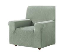 Estoralis Beta | Funda Sillon de Diseño Moderno | Tejido Elástico Verde | para Sillon Orejero (de 70 a 110 cm.) | Máxima Adaptabilidad a Todo Tipo de sofás